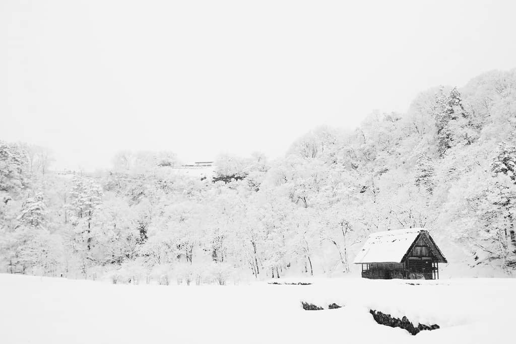 A snowy alpine hotel district in Davos during the meeting week.