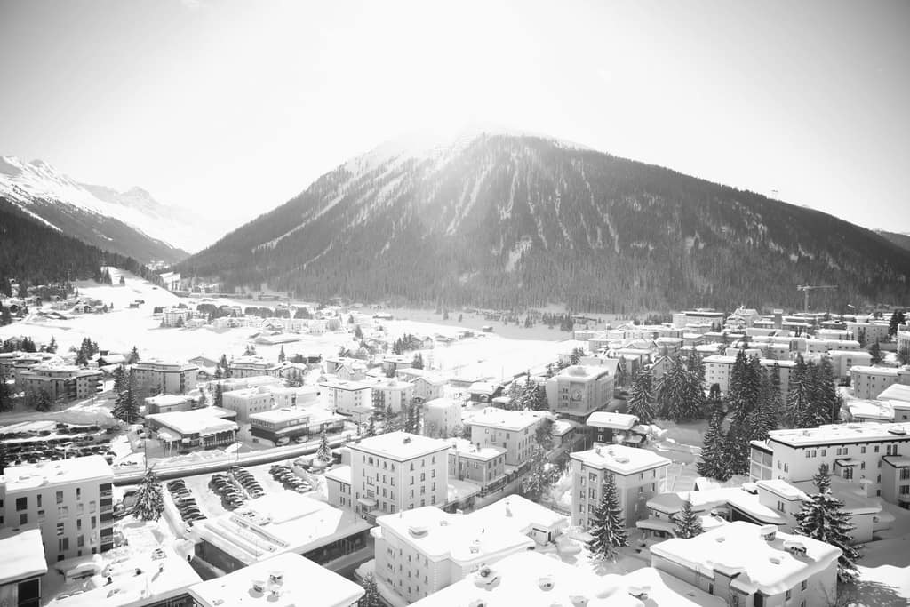 A quiet Davos street during the Annual Meeting week.